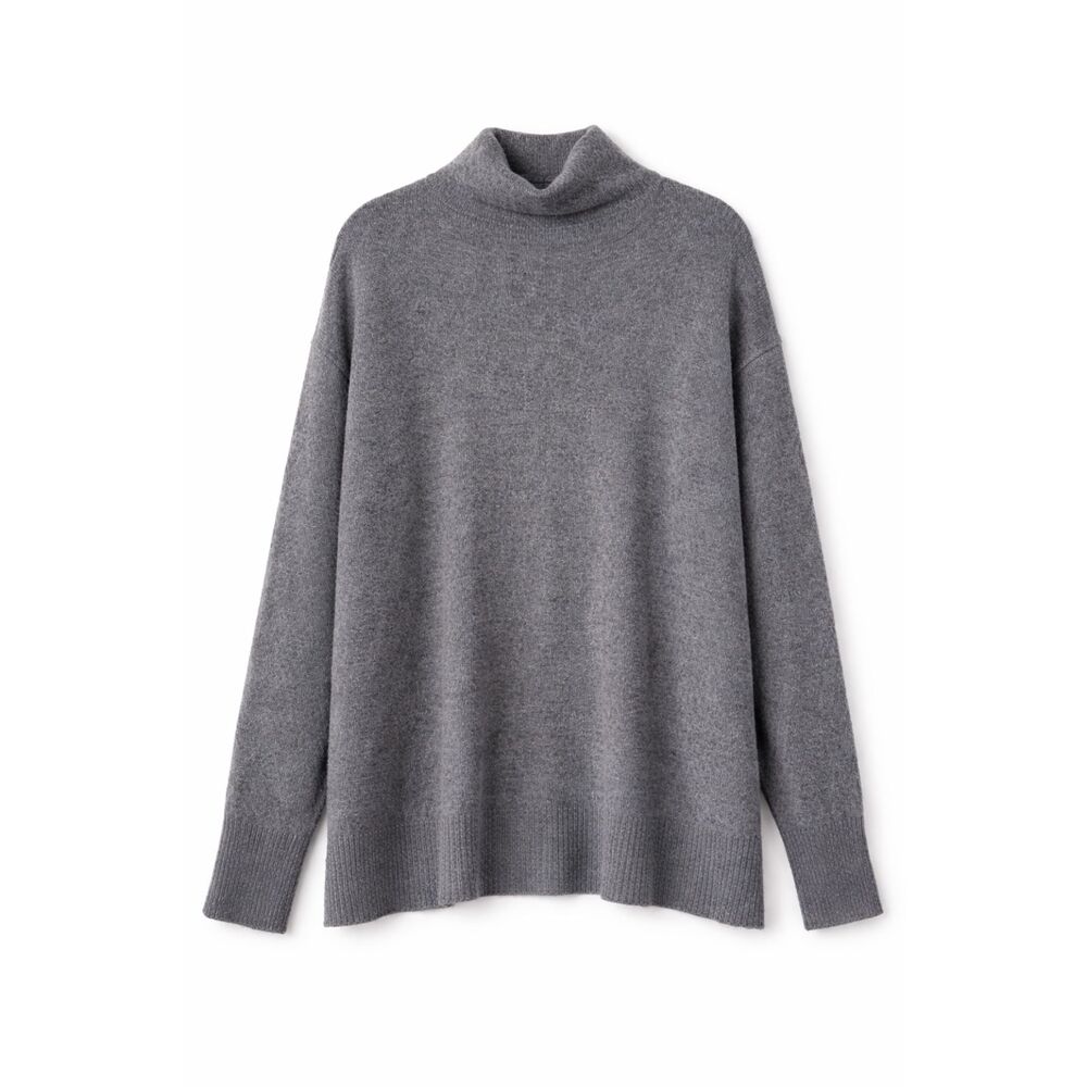 Nanette Lepore 3X Charcoal Wool Blend Tunic Sweater Goth Minimalist‎ Academia